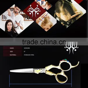 2017 New Fashion Set Thinning Scissors, 6 Lnch Hair Barber Hairdressing Scissors thumbnail-2