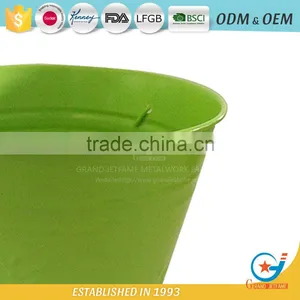 Garden Iron and Zinc Powder Coated Galvanized Flower Bucket Metal Bucket Plant Pots thumbnail-6