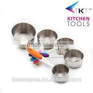 Stainlsee Steel Measuring Cup And Spoon Set With Soft TPR Handle Measuring Tool thumbnail-1