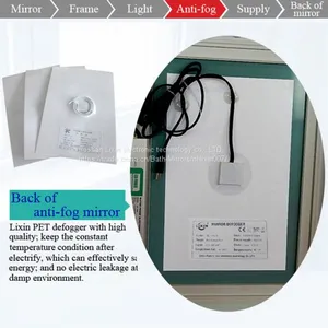Hotel Bathroom Waterproof Energy-saving LED Fogless Backlit Mirror With Mirror Defogger thumbnail-3
