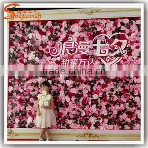 Man-made Artificial Flower Wall Wedding Decoration Artificial Flowers Walls New Design Customized Artificial Flower Wall thumbnail-6