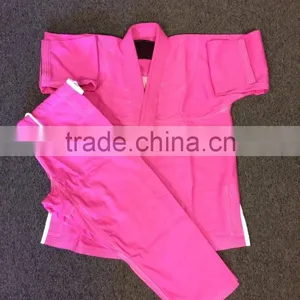 Pink Brazilian Jiu Jitsu Uniform / Pink BJJ Gi's Kimono / BJJ Gi Kimono Pink thumbnail-1