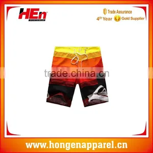 Hongen Apparel High Quality Sublimated Custom Mens Cotton Beach Pants Shorts Wear Design thumbnail-1