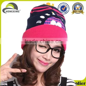 Custom Cartoon Embroidery Winter Beanie Hats thumbnail-6