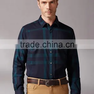 Egyptian Cotton Plaid Men Shirt SHL101 thumbnail-1