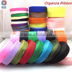 50Yard/roll Mix Color/Size Organza Ribbon thumbnail-1