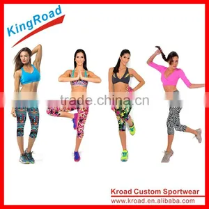 Activewear Women 3/4 Workout Capris Leggings Cropped Yoga Pants thumbnail-1