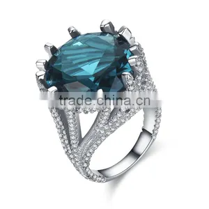 Top Quality Charm Accessories Elegant Ladies Jewelry Genuine Sterling Silver Rings Luxury Shining Rings thumbnail-1