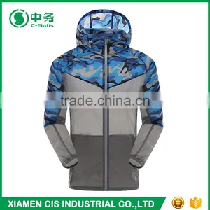 Factory Direct Lightweight Unisex Camo Printed Skin Windbreaker Jacket thumbnail-2