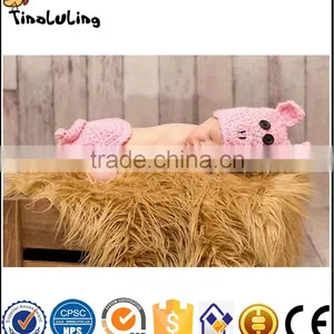 NPT10 Tinaluling New Style Pig Design Beautifu Handmade Newborn Baby Photography Suit thumbnail-1