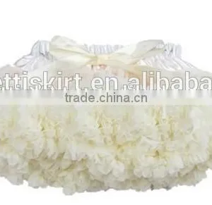 Pure Colors Fluffy Puffy Tutu Skirt Chiffon Bowknot Soft Baby Girl Mini Dress thumbnail-3