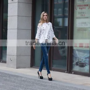 Cotton Linen Ladies' Loose Fit Casual Blouse Summer Blouse Fashion Loose Style Blouse thumbnail-2