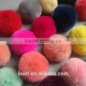 100% Genuine Rex Rabbit Fur/rex/fox/raccoon/mink Fur Pom Poms for Sale thumbnail-1