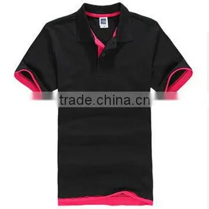 Custom News Design 100% Cotton Two Color Short Sleeve Polo Shirt Bosco Sport Shirt Couple Slim Shirts Design for Lovers thumbnail-3