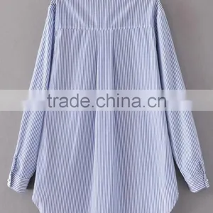 Runwaylover EY2369B 2017 Women Fashion Embroidery Stripe Blouse thumbnail-5