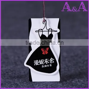 Custom High Quality Garment Paper Hang Tag With Flower Silk Ribbon thumbnail-4