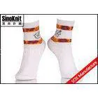 White Fashion Jacquard Womens Casual Socks Custom Made , Elegant and Breathable thumbnail-1