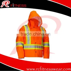 Orange Reflective Vest | Waterproof Reflective Safety Vest For Road Safety Reflecting Vest With Led Light thumbnail-5