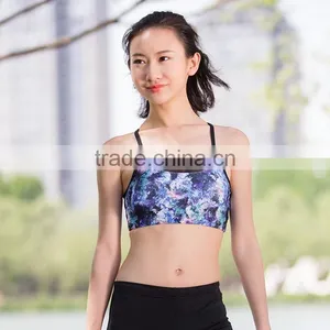 Padded High Impact Support Mesh Yoga Gym Workout Bras thumbnail-3