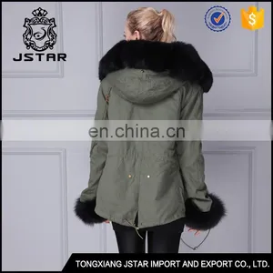 Modern Design Short Mink Coat Winter Black Fur Coat With Fur Hood thumbnail-4