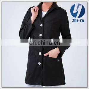 Medical Latest Design Black Lab Coat Wholesale thumbnail-1