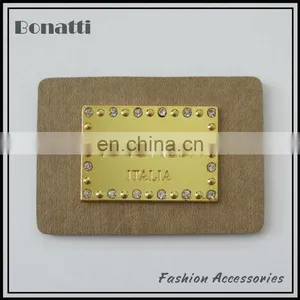 Golden Metal Leather Labels pu Patches for Jeans thumbnail-1