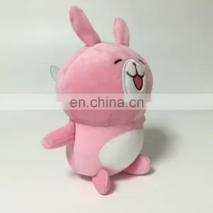 Pink Bunny Plush Stuffed Foam Beads Soft Keychain With Sucker thumbnail-4