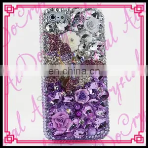 Aidocrystal Custom DIY 2016 New Rock Rhinestone Flower Bling Bowknot Diamond Phone Case for Iphone 6 thumbnail-1