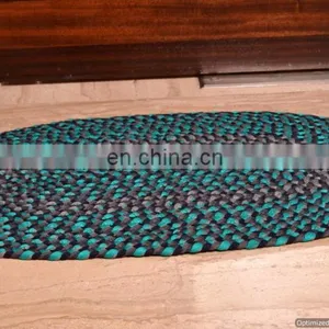 Ethnic Designer Braided Door Mat Handmade Rug/Carpet Reversible Embroidered Door Mat thumbnail-3
