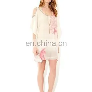 2015 Wholesale Factory Price PAISLEY COLD SHOULDER KAFTAN Kaftan For Women Summer Wear thumbnail-2