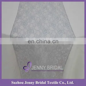 TR013A Silver Grey Lace Wedding Table Runners thumbnail-2