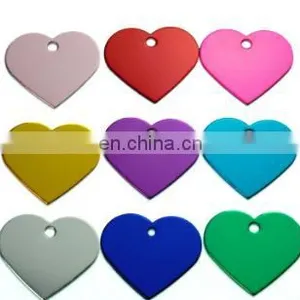Heart Shape Front Back Engraving Aluminum Pet ID Tags for Dogs and Cats thumbnail-3