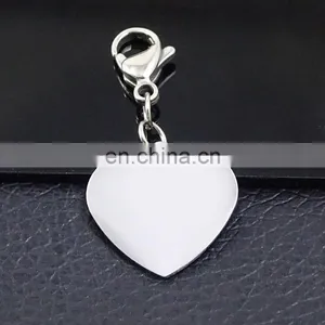 Custom Logo and Text Zinc Alloy Metal Heart Shaped Blank Key Chain thumbnail-1