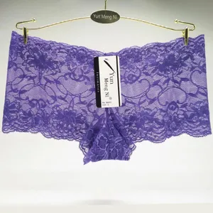 Yun Meng Ni Sexy Underwear Sexy Transparent Lace Women Boyshorts Push Up Women Panties thumbnail-3