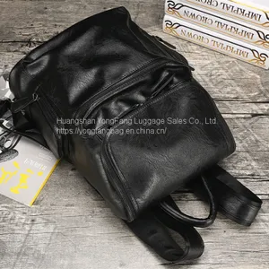 New Leather Casual Backpack Computer Bag thumbnail-4