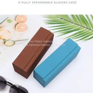 Triangle Folding Glasses Case; Simple Eyewear Case for Reading Glasses and Sunglasses thumbnail-2