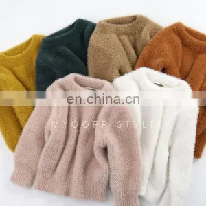 Baby Sweaters Girls' Sweet Sold Sweater Autumn Winter Warm Tops Kids Clothing thumbnail-1