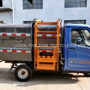Gasoline Tricycle Cargo Loader Lovol Three Wheeler Waste Management 3CBM thumbnail-2