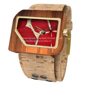 Wholesale Men's Wooden Watch Quartz Wood Analog Date Natural Wood Watches thumbnail-3