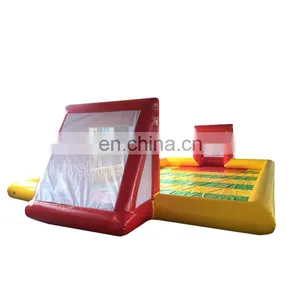 2019 NEW Inflatable Soccer Game Playground Air Bounce Football Field Inflatable Soap Soccer Field For Sale thumbnail-2