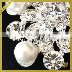 Vintage Custom Made Wedding Pearl Rhinestone Brooches for Women FB023 thumbnail-3