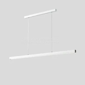 Modern LED Long Pendant Light Linear Hanging Lights Black Brown Pendant Lamp for Dining Room Kitchen Lighting Fixture thumbnail-5