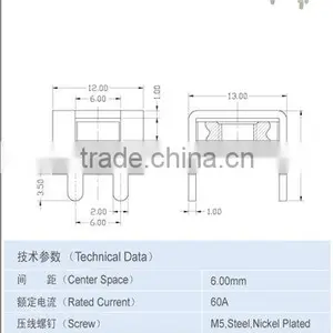 6.00*12.00mm 60A Brass Terminal Terminal Accessories Terminal Accessories thumbnail-2