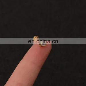 6mm Gold Straight Stainless, Steel Barbell Flat Back Labret Lip Ring Ear Daith Tragus Helix Rook Piercing Jewelry/ thumbnail-3