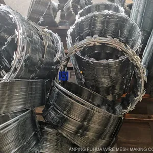 Galvanized Razor Wire CBT-60 Diameter 450mm for Perimeter Security Fencing Wire thumbnail-4