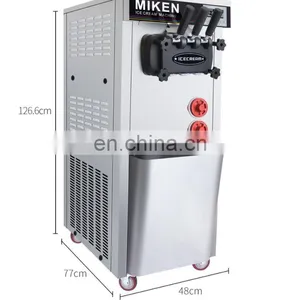 Italian Ice Cream Machine Soft Ice Cream Making Machine Machine Case Green Silver Orange Sea Steel Golden Stainless Power Wooden thumbnail-2