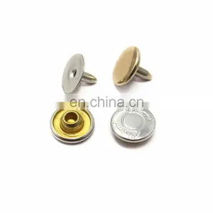 9.5mm Silver Logo Metal Jeans Button thumbnail-1