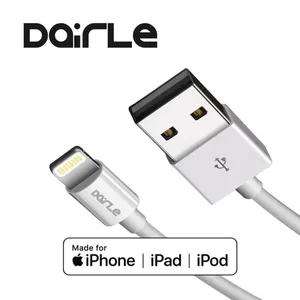 Original Foxconn White USB to Lightning Cable Mfi Certified 8pin Charging Cable for IPhone 7/8/Plus thumbnail-3