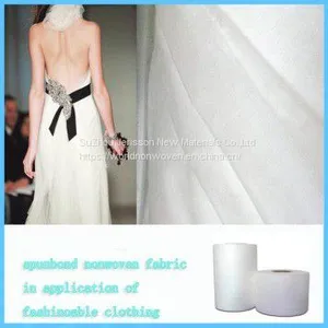 Supply Bicomponents PE/PP Nonwoven 15~180G/M2 White Color 3200mm, Nonwoven Fabric Jumbo Roll thumbnail-3