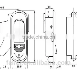 ROHS Chrome Plated Metal Box Lock for Industry Electri thumbnail-6